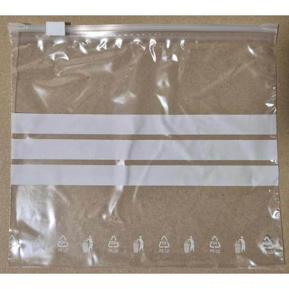 Csúszózáras tasak 200*170mm - 1L - írható felülettel