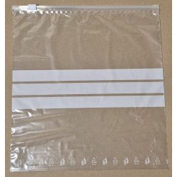 Csúszózáras tasak 270*280mm - 3L - írható felülettel