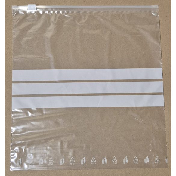 Csúszózáras tasak 270*280mm - 3L - írható felülettel