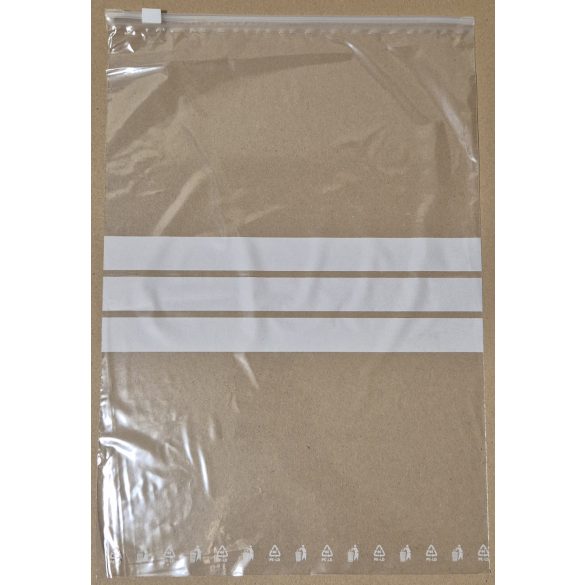 Csúszózáras tasak 280*400mm - 5L - írható felülettel